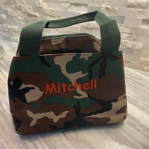 Personalized Camo Lunch Bag with the Name “Mitchell” Embroidered